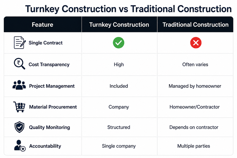 Turnkey Construction vs Traditional Construction